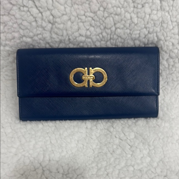 Salvatore Ferragamo Blue Wallet - Picture 1 of 7